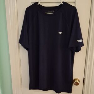 Speedo UPF 50+ Block The Burn Men's XL Dark Blue Short Sleeve Tee